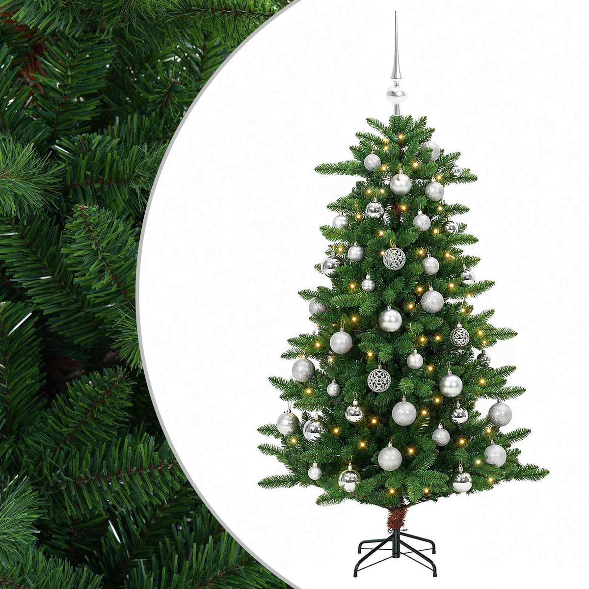 Artificial Christmas Tree with Bauble 120 cm 150 LEDs