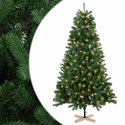 Artificial Christmas Tree 150 cm 150 LEDs Warm White PVC Green