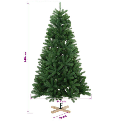 Artificial Christmas Tree 240 cm 300 LEDs Warm White PVC Green