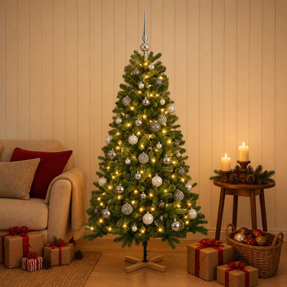 Artificial Christmas Tree with Bauble 150 cm 150 LEDs
