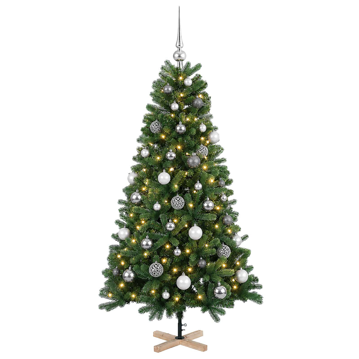 Artificial Christmas Tree with Bauble 150 cm 150 LEDs