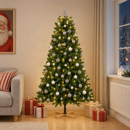 Artificial Christmas Tree with Bauble 210 cm 300 LEDs