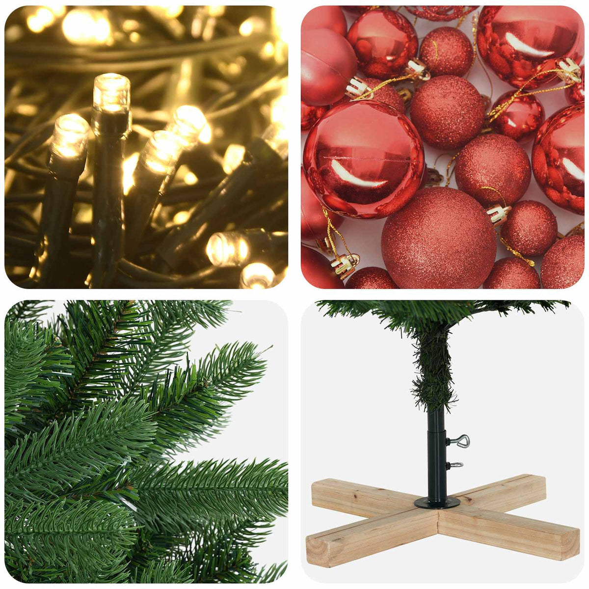 Artificial Christmas Tree with Bauble 150 cm 150 LEDs