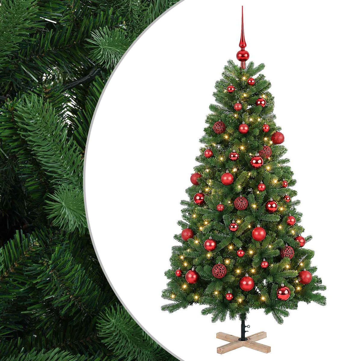 Artificial Christmas Tree with Bauble 150 cm 150 LEDs