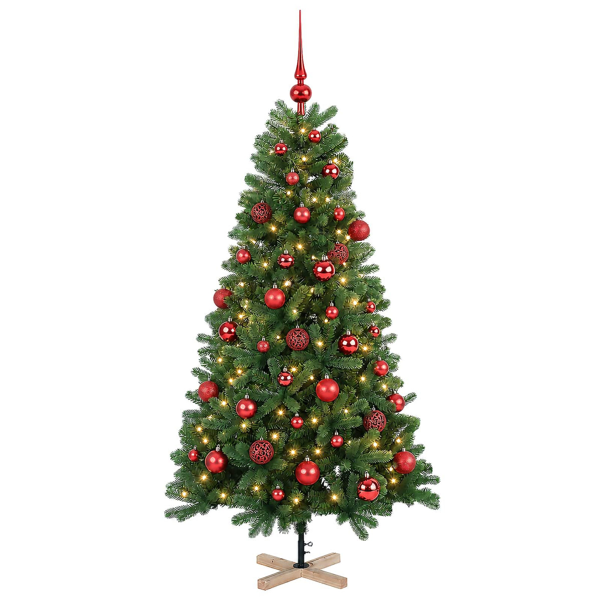 Artificial Christmas Tree with Bauble 150 cm 150 LEDs