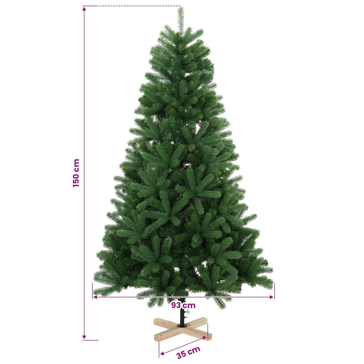 Artificial Christmas Tree with Bauble 150 cm 150 LEDs