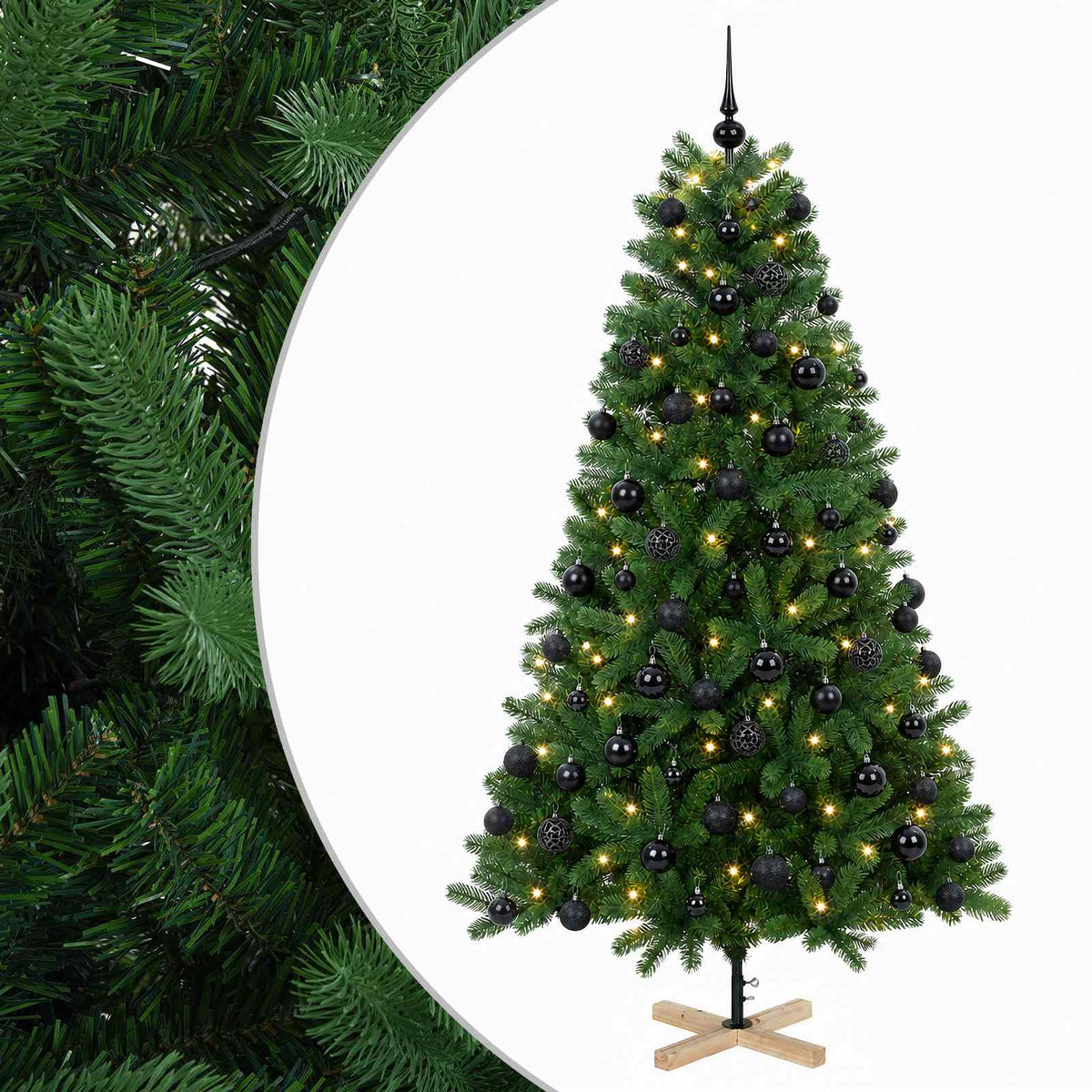 Artificial Christmas Tree with Bauble 210 cm 300 LEDs