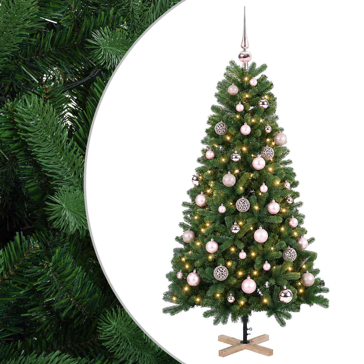 Artificial Christmas Tree with Bauble 150 cm 150 LEDs