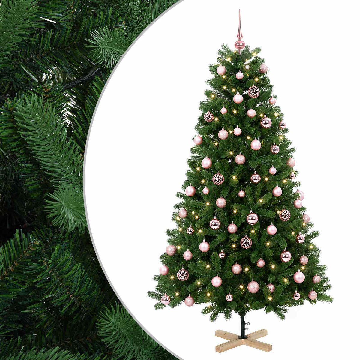 Artificial Christmas Tree with Bauble 210 cm 300 LEDs