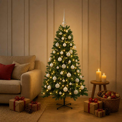 Artificial Christmas Tree with Bauble 150 cm 150 LEDs