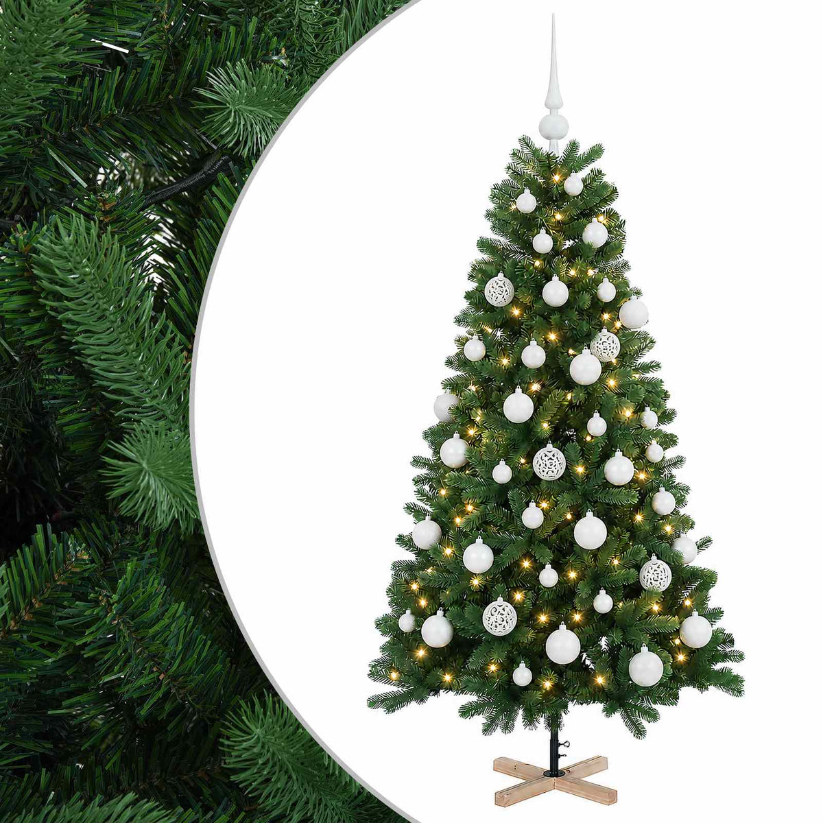 Artificial Christmas Tree with Bauble 150 cm 150 LEDs