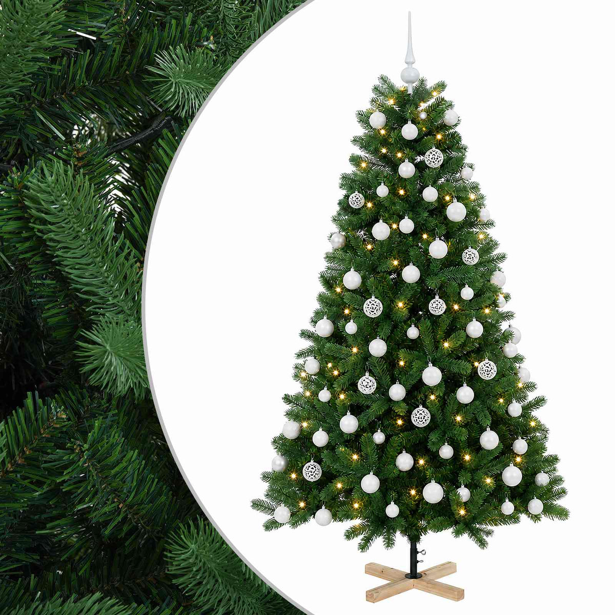 Artificial Christmas Tree with Bauble 210 cm 300 LEDs
