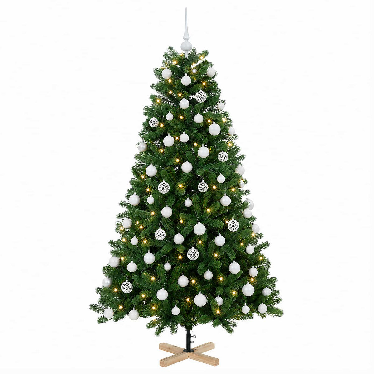 Artificial Christmas Tree with Bauble 210 cm 300 LEDs