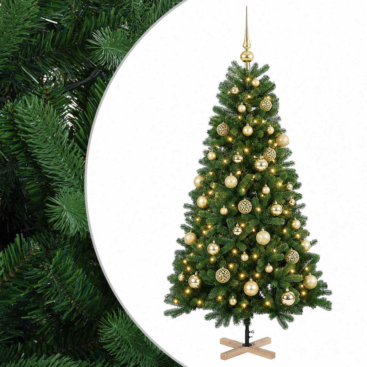 Artificial Christmas Tree with Bauble 150 cm 150 LEDs
