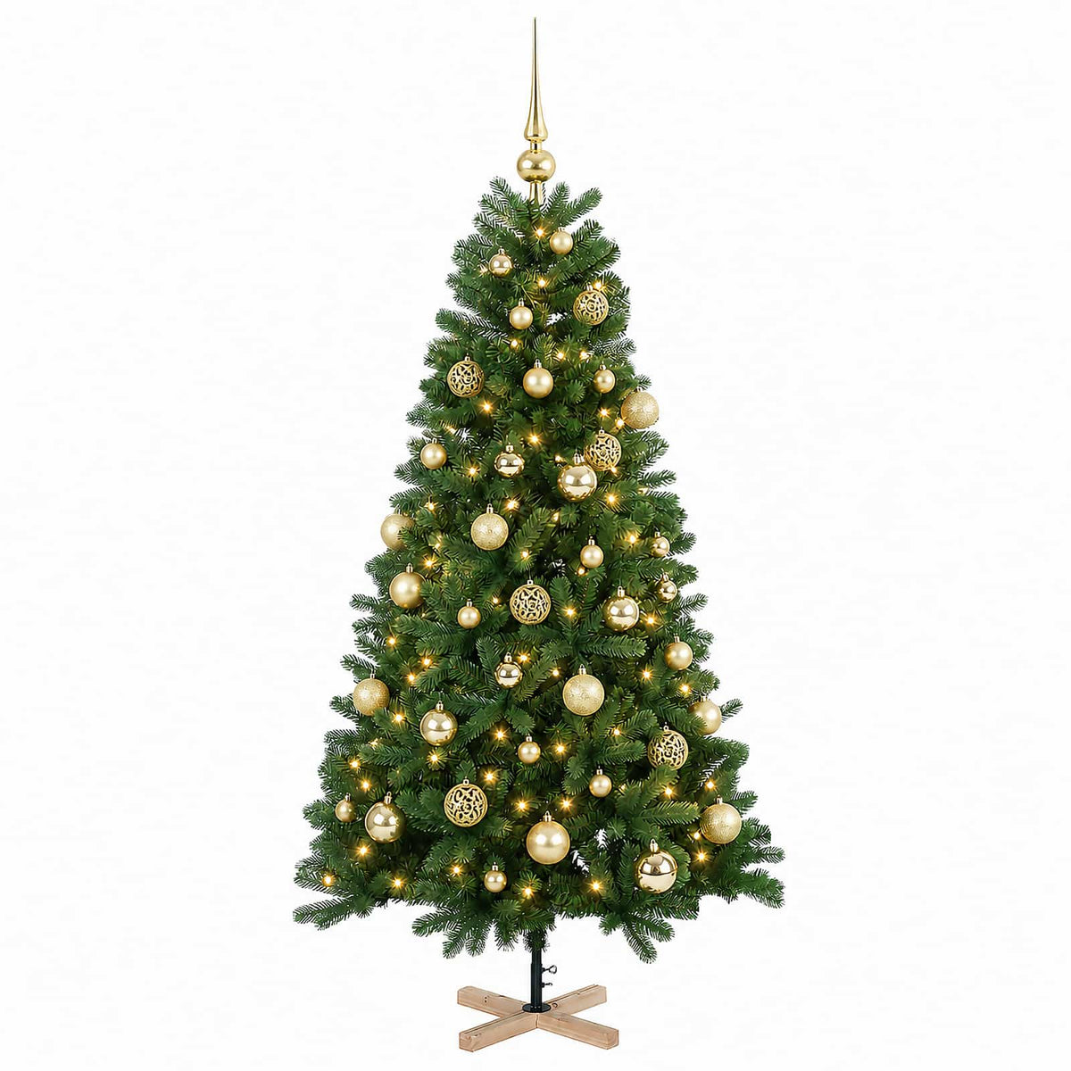 Artificial Christmas Tree with Bauble 150 cm 150 LEDs