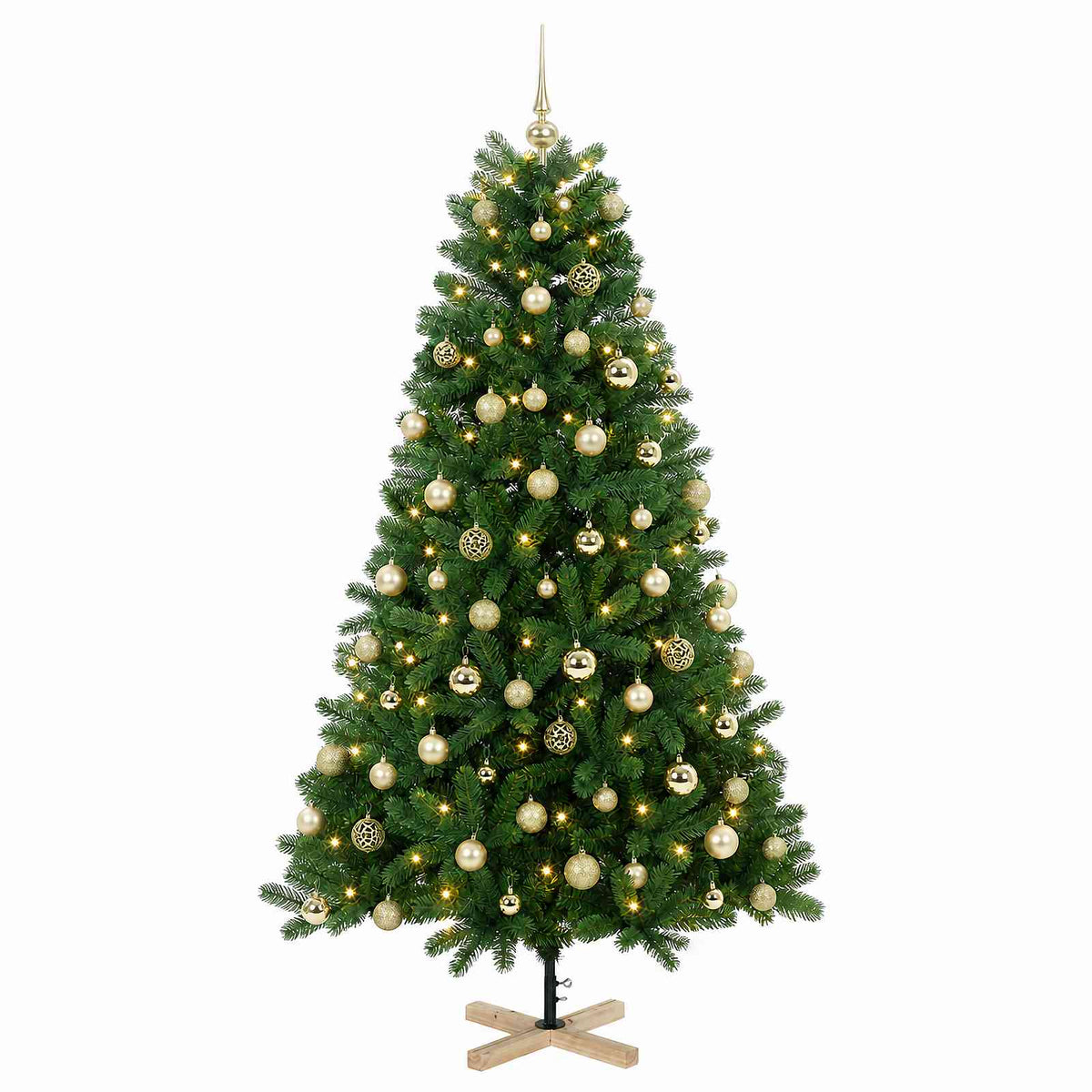 Artificial Christmas Tree with Bauble 210 cm 300 LEDs