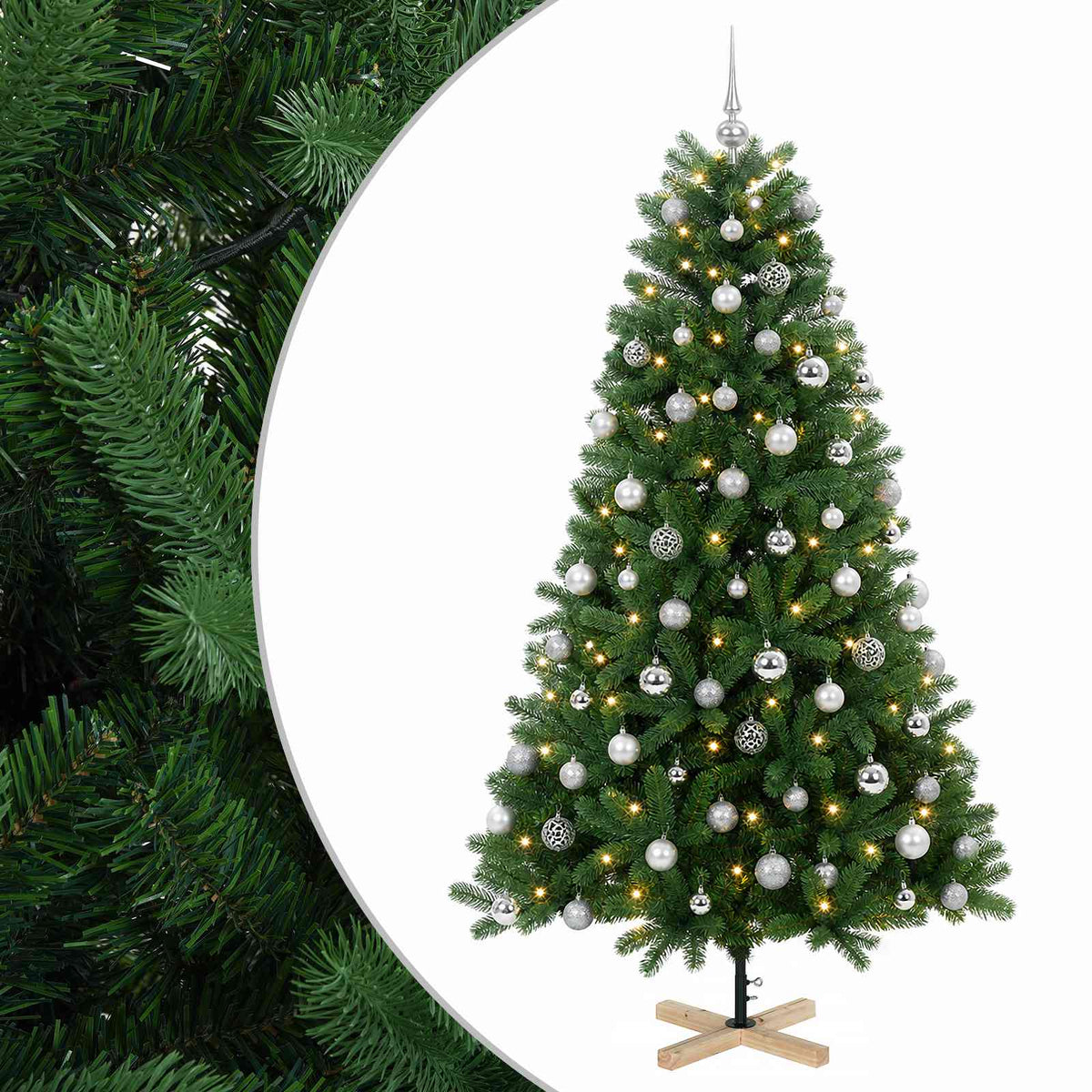 Artificial Christmas Tree with Bauble 240 cm 300 LEDs