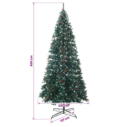 Artificial Hinged Christmas Tree 500 cm 900 LEDs Warm White