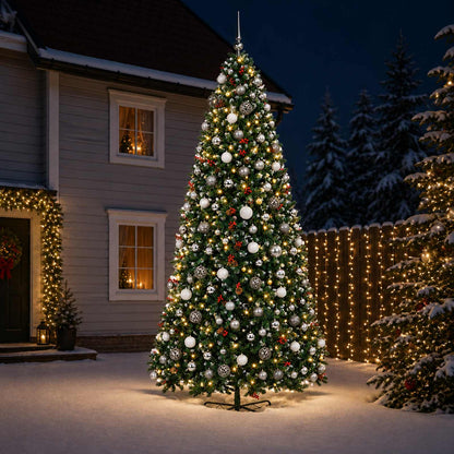 Artificial Hinged Christmas Tree with Bauble 400 cm 600 LEDs