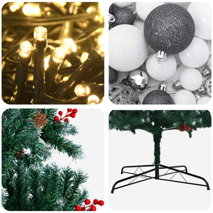 Artificial Hinged Christmas Tree with Bauble 400 cm 600 LEDs