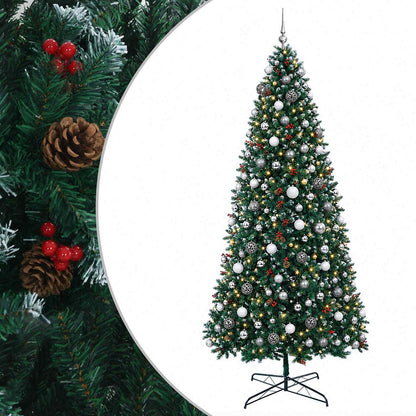 Artificial Hinged Christmas Tree with Bauble 400 cm 600 LEDs