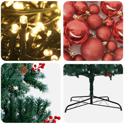 Artificial Hinged Christmas Tree with Bauble 400 cm 600 LEDs