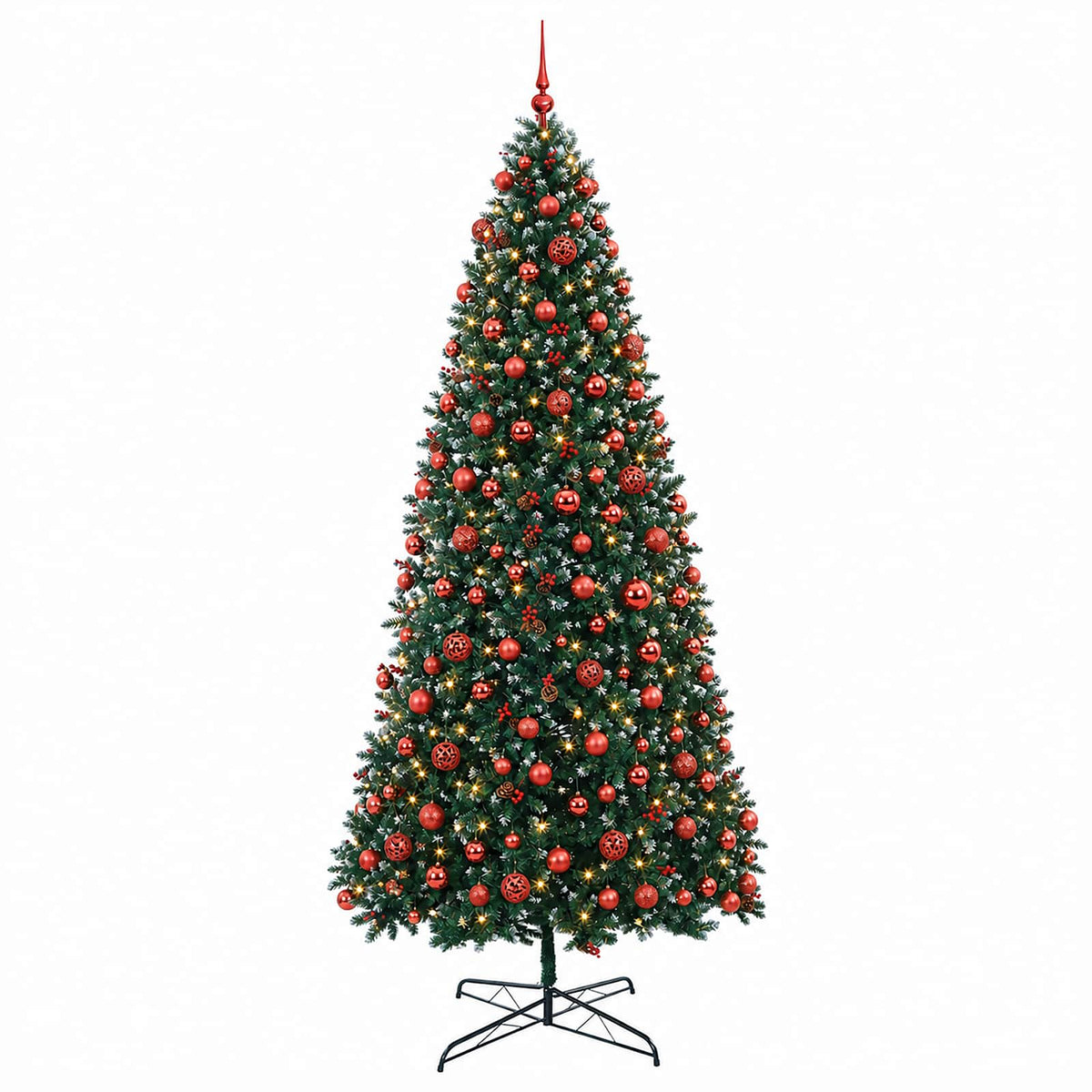 Artificial Hinged Christmas Tree with Bauble 400 cm 600 LEDs