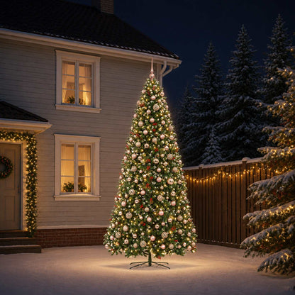 Artificial Hinged Christmas Tree with Bauble 400 cm 600 LEDs