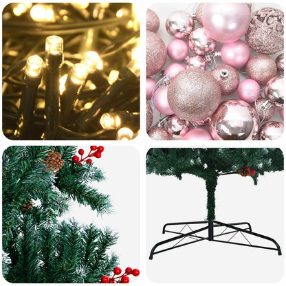 Artificial Hinged Christmas Tree with Bauble 400 cm 600 LEDs