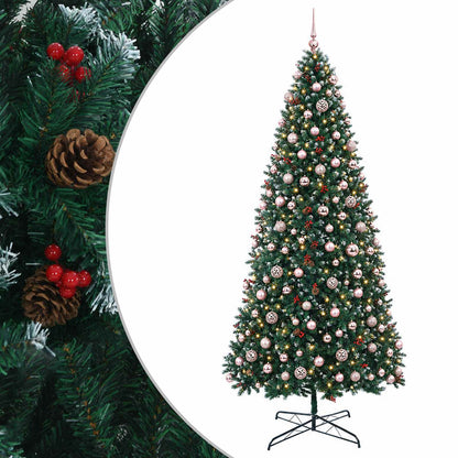 Artificial Hinged Christmas Tree with Bauble 400 cm 600 LEDs