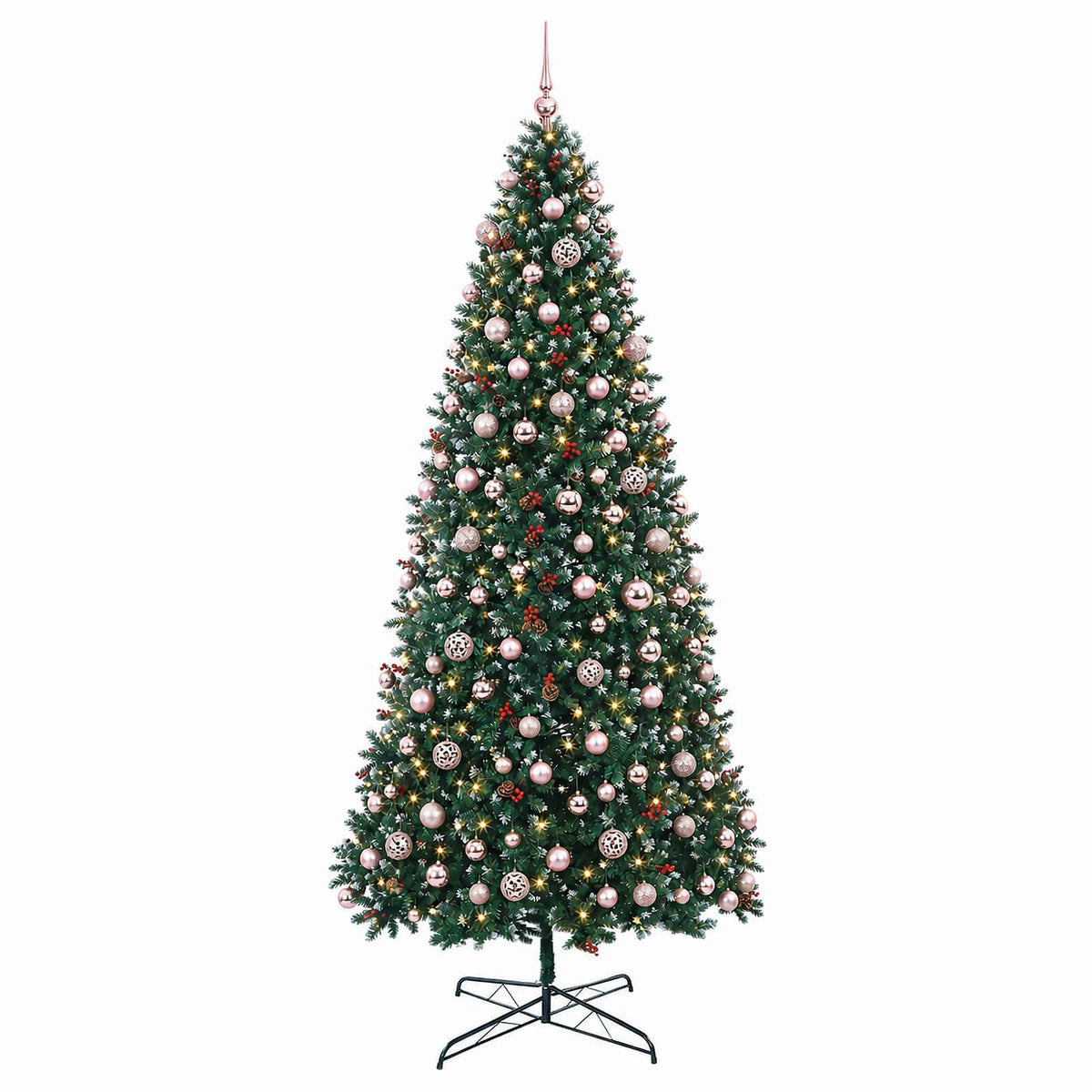 Artificial Hinged Christmas Tree with Bauble 400 cm 600 LEDs