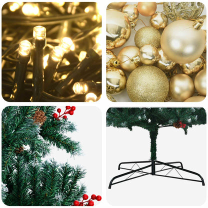 Artificial Hinged Christmas Tree with Bauble 400 cm 600 LEDs