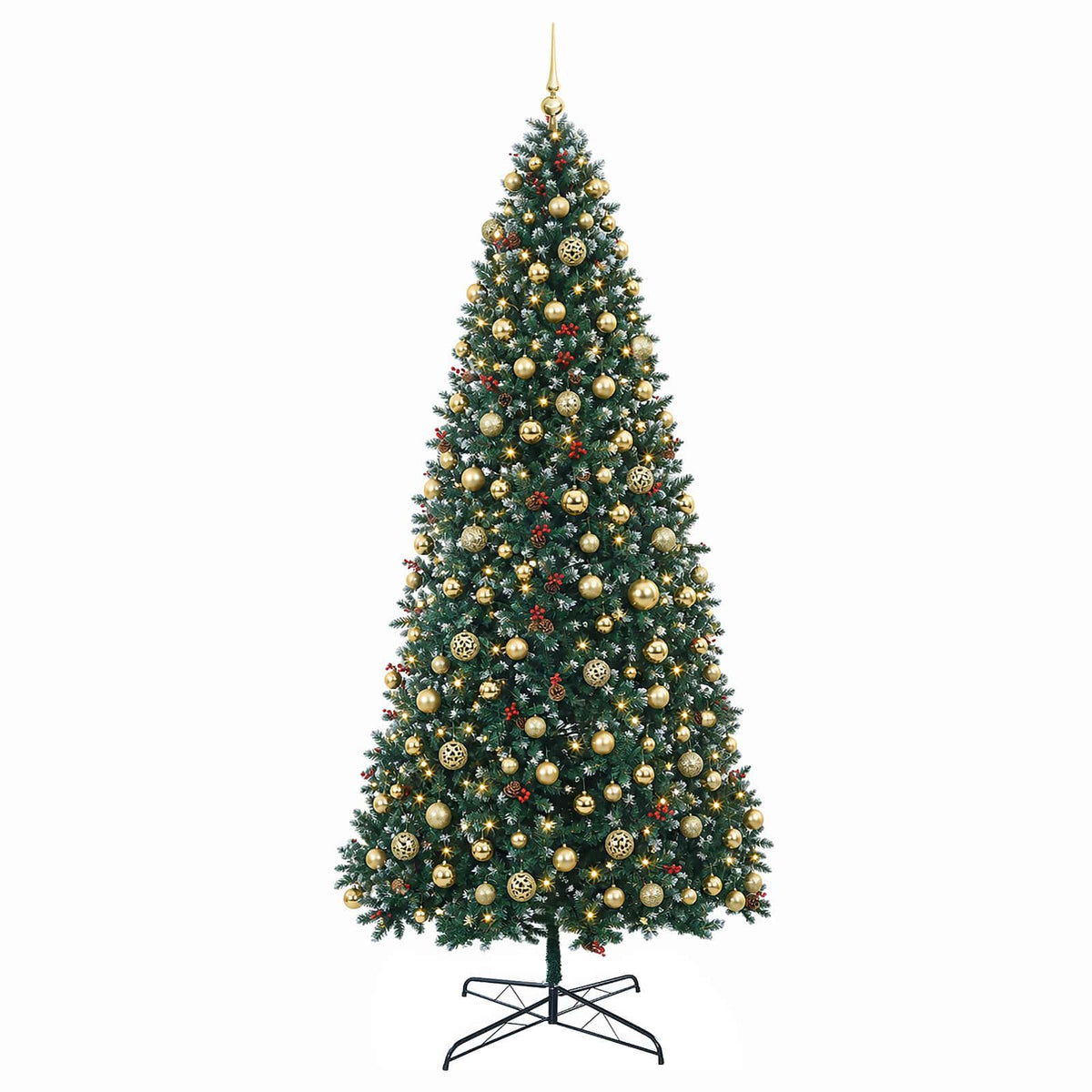 Artificial Hinged Christmas Tree with Bauble 400 cm 600 LEDs