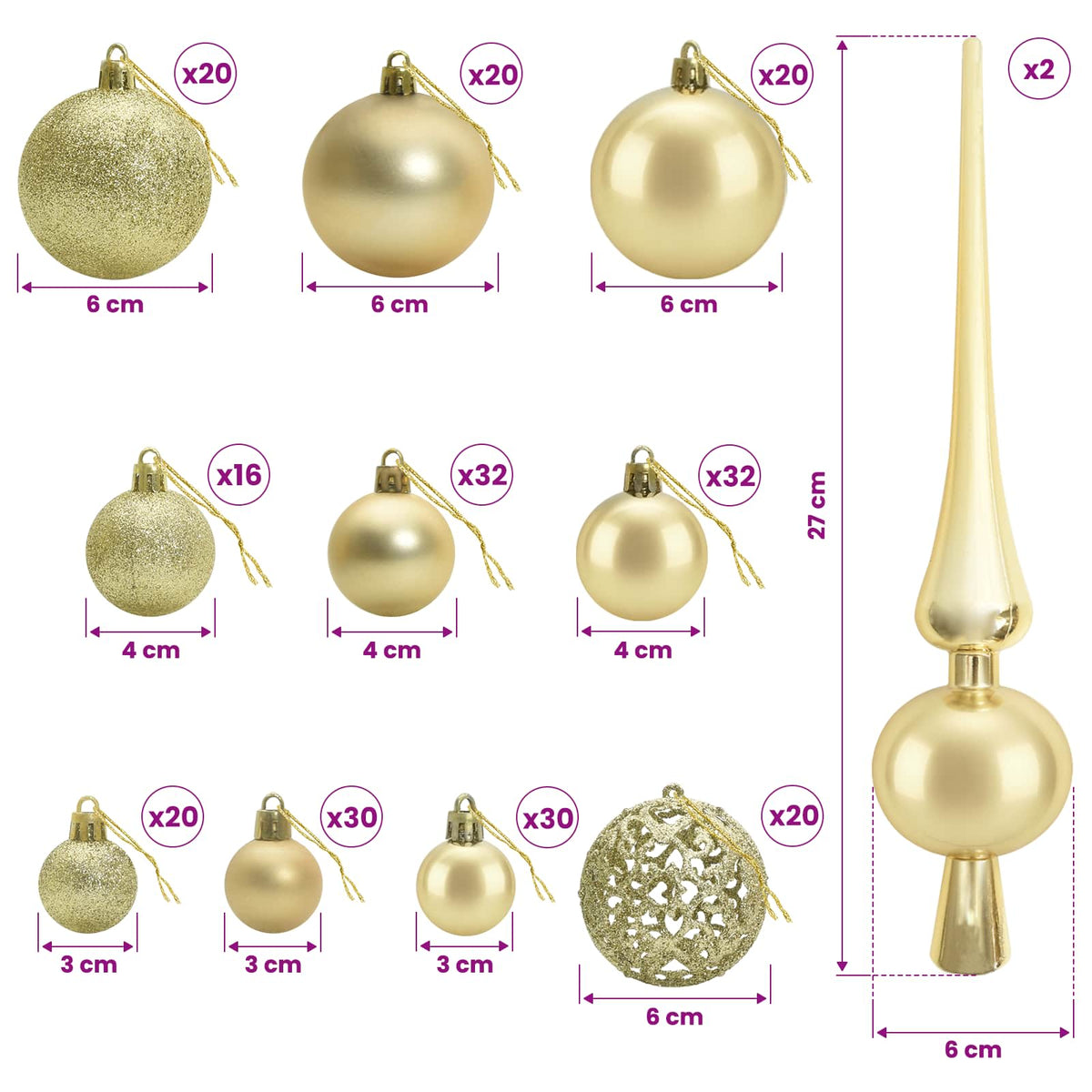 Artificial Hinged Christmas Tree with Bauble 400 cm 600 LEDs