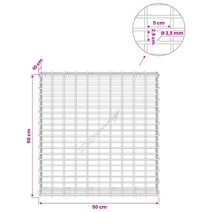 Gabion with 3.5 mm Wire and 5x2.5 cm Mesh 50x10x50 cm