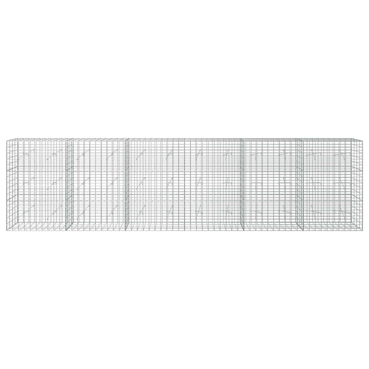 Gabion with 3.5 mm Wire and 5x10 cm Mesh 600x20x150 cm