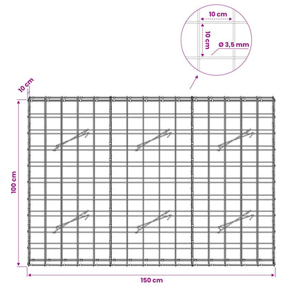 Gabion with 3.5 mm Wire and 10x10 cm Mesh 150x10x100 cm