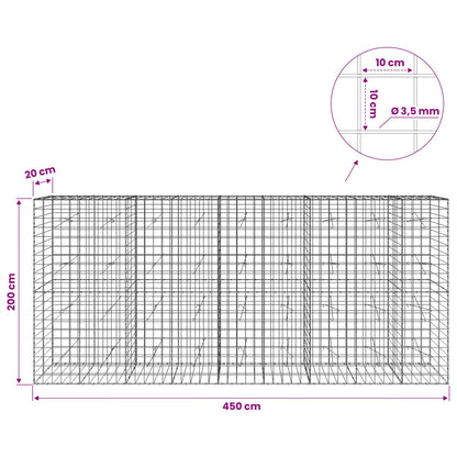 Gabion with 3.5 mm Wire and 10x10 cm Mesh 450x20x200 cm