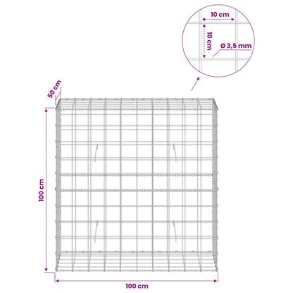 Gabion with 3.5 mm Wire and 10x10 cm Mesh 100x50x100 cm