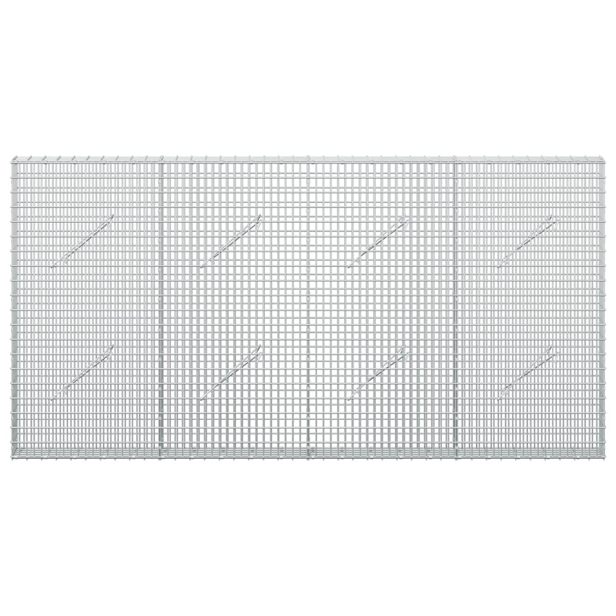 Gabion with 5 mm Wire and 5x2.5 cm Mesh 200x10x100 cm