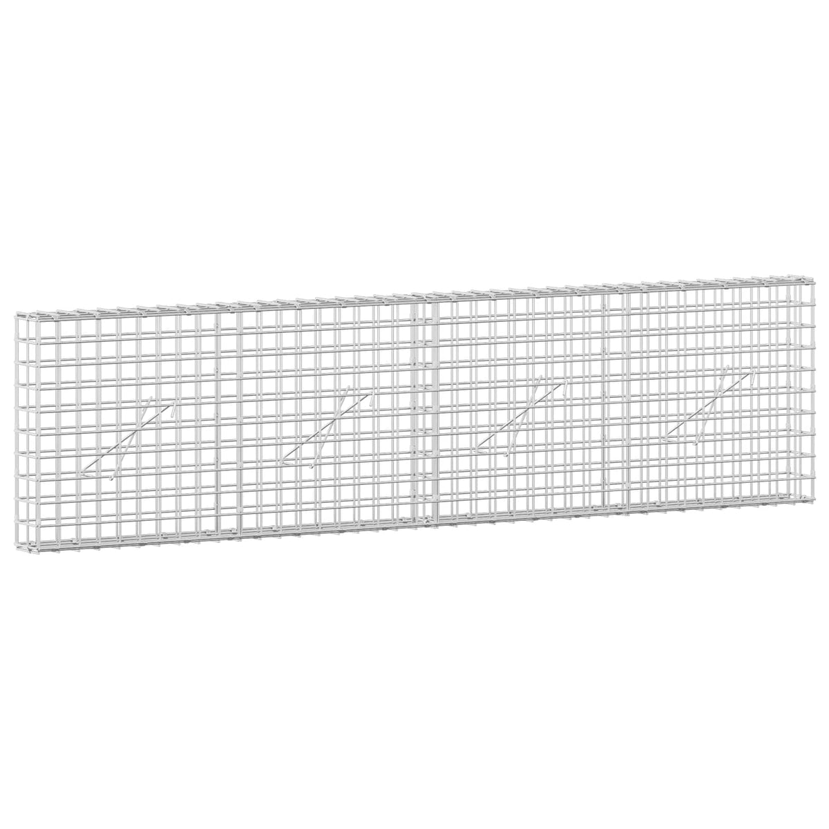 Gabion with 5 mm Wire and 5x5 cm Mesh 200x10x50 cm