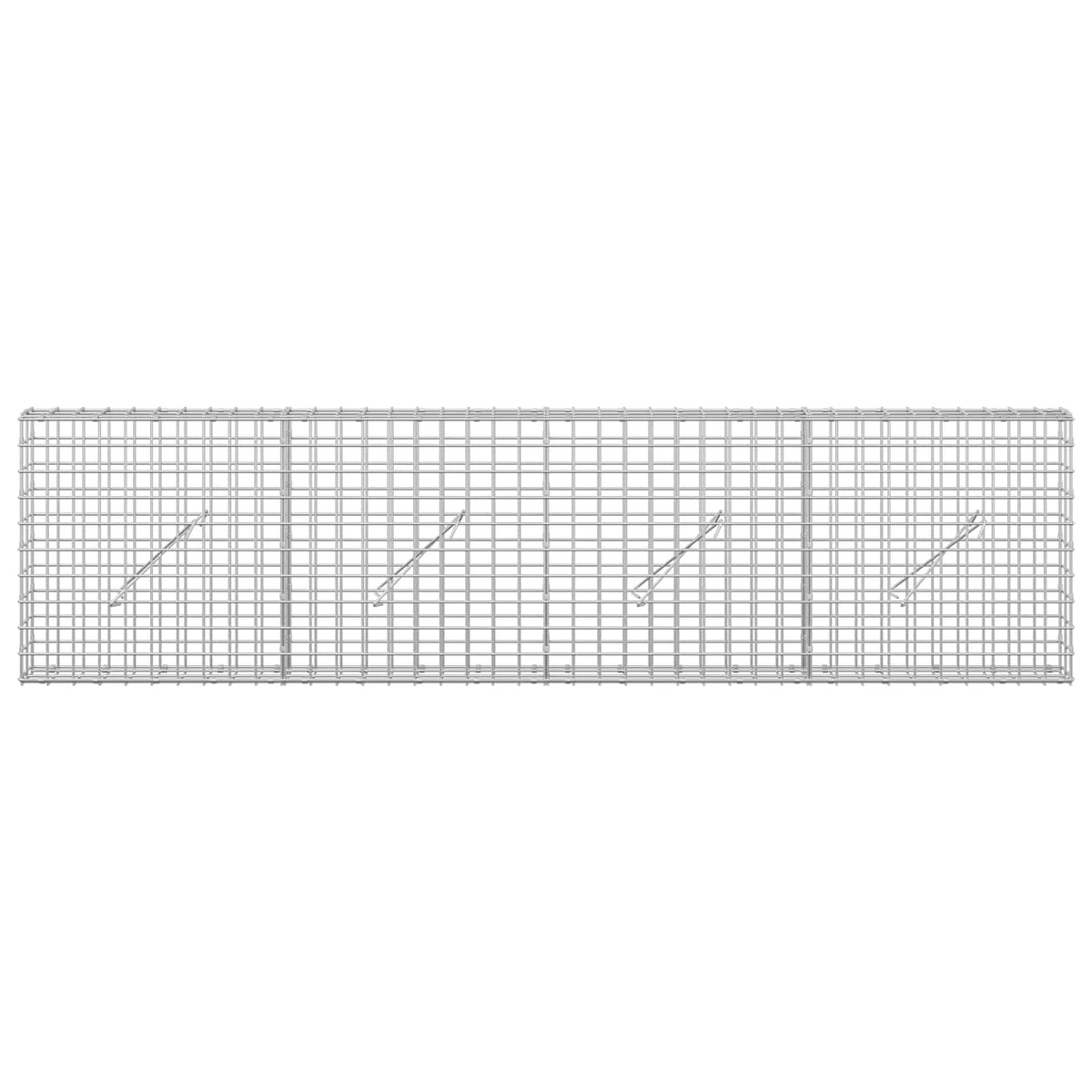 Gabion with 5 mm Wire and 5x5 cm Mesh 200x10x50 cm
