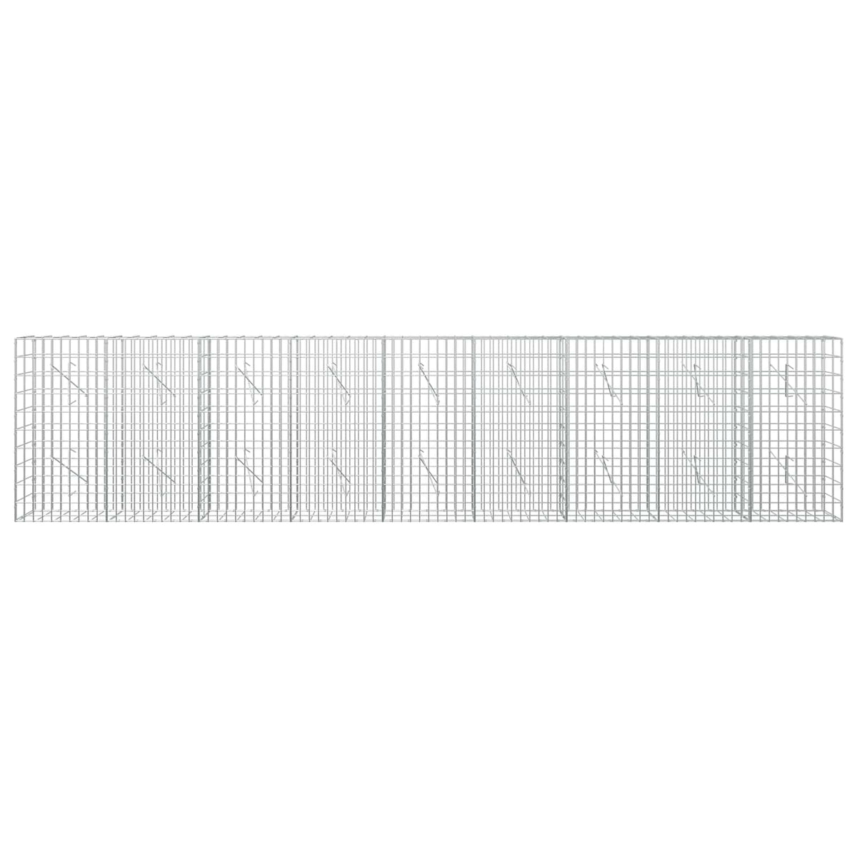 Gabion with 5 mm Wire and 5x10 cm Mesh 450x10x100 cm