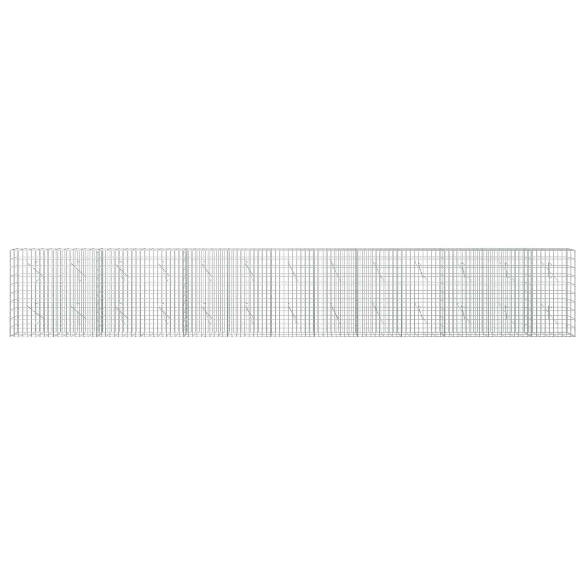 Gabion with 5 mm Wire and 5x10 cm Mesh 650x10x100 cm