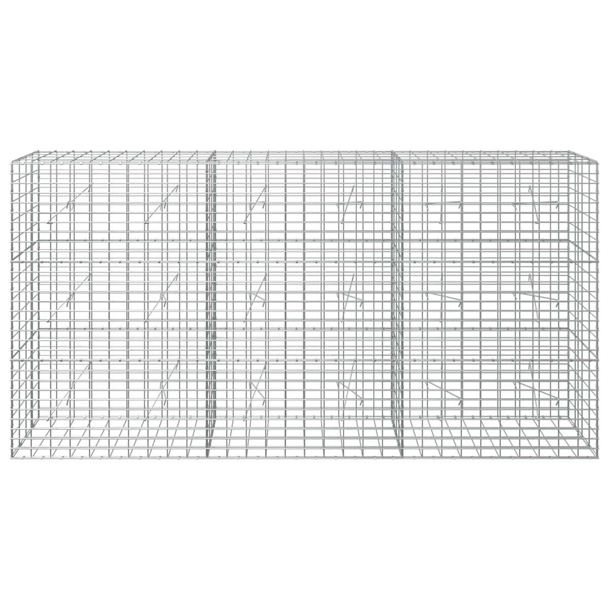 Gabion with 5 mm Wire and 5x10 cm Mesh 300x20x150 cm
