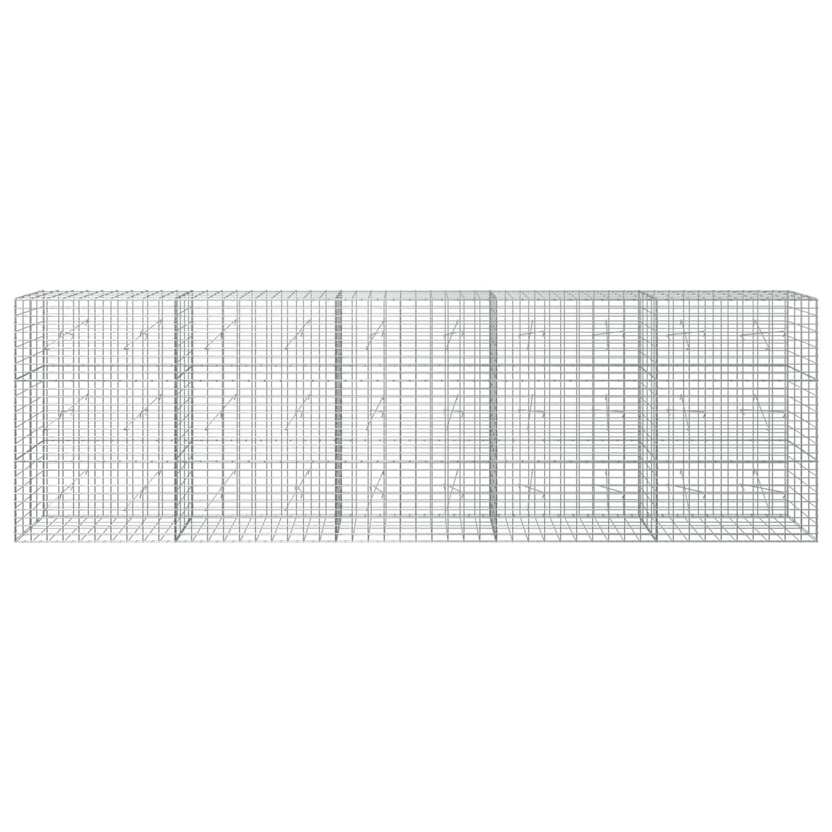 Gabion with 5 mm Wire and 5x10 cm Mesh 500x20x150 cm