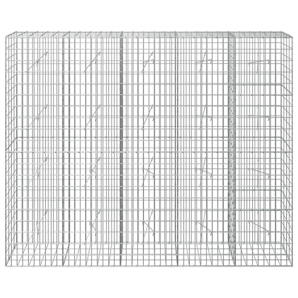 Gabion with 5 mm Wire and 5x10 cm Mesh 250x20x200 cm