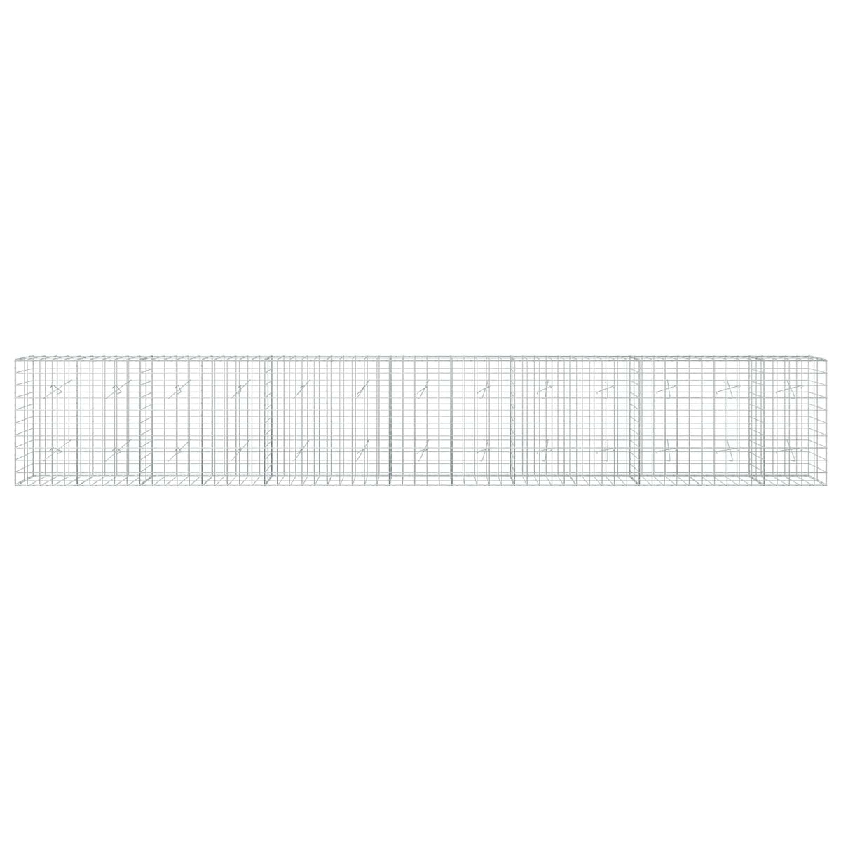 Gabion with 5 mm Wire and 10x10 cm Mesh 650x20x100 cm