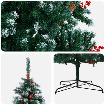 Artificial Christmas Tree 400 cm PVC and Steel Green and White