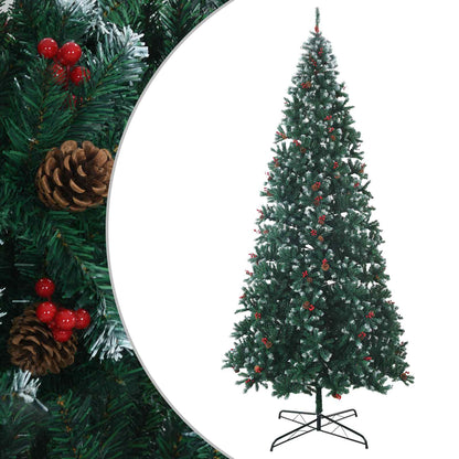 Artificial Christmas Tree 400 cm PVC and Steel Green and White